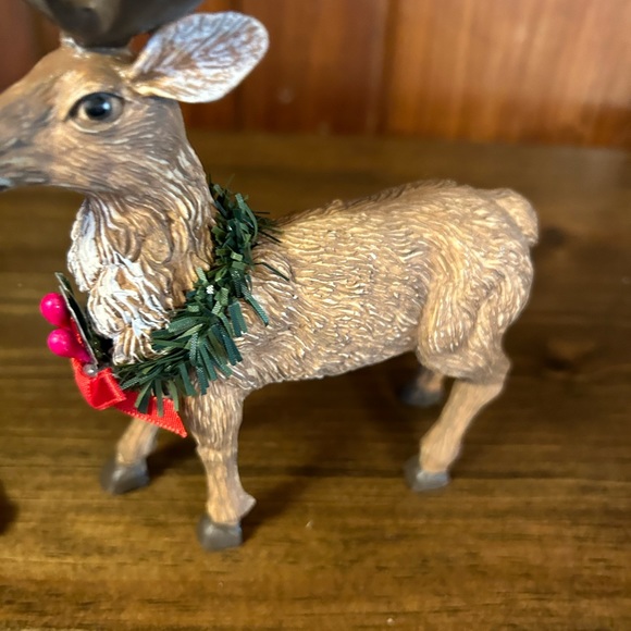 Vintage Midwest Imports Crescent moon Santa ornament and reindeer - Picture 5 of 6